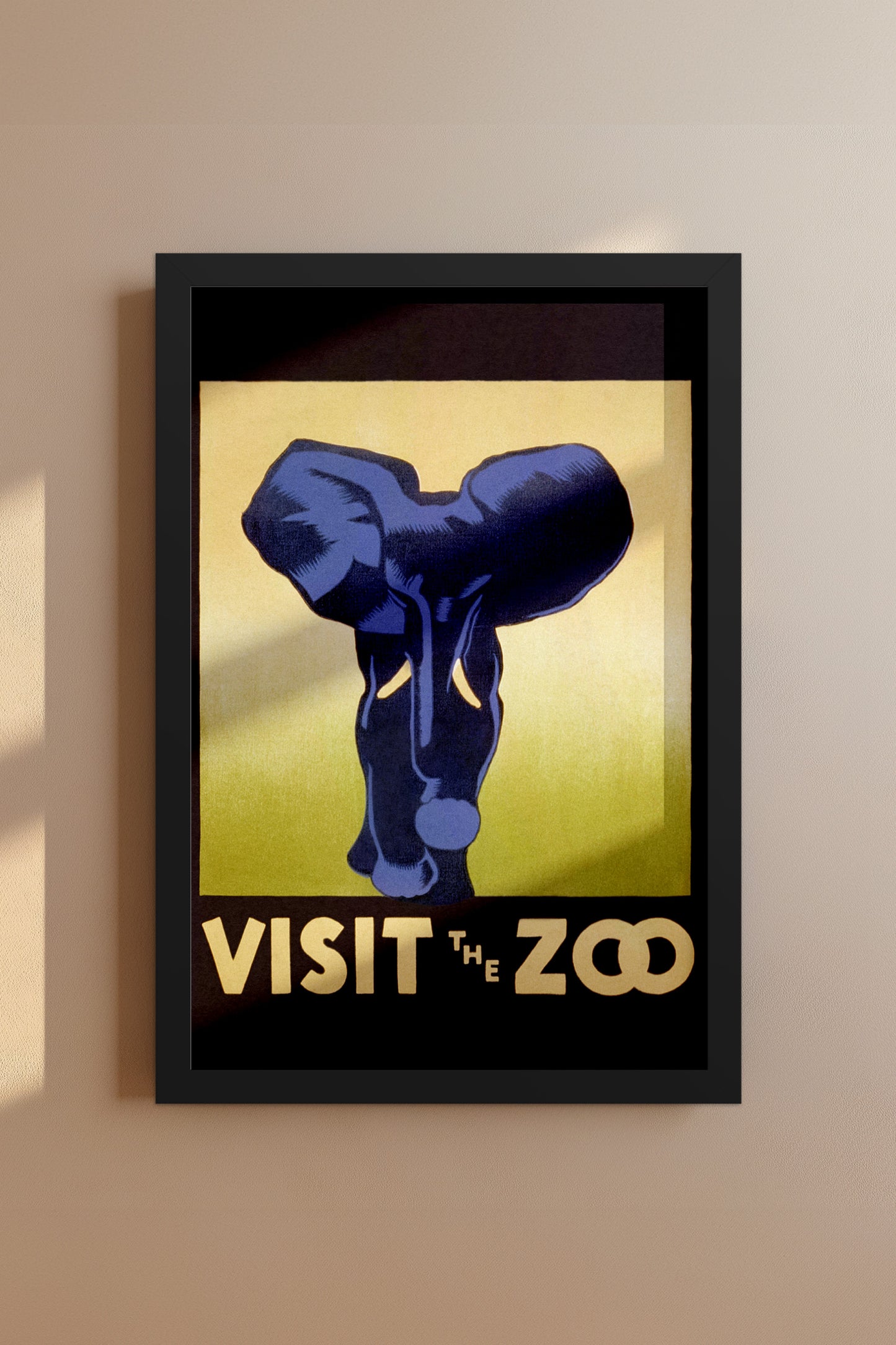1930's WPA Era Visit The Zoo Vintage Elephant Poster