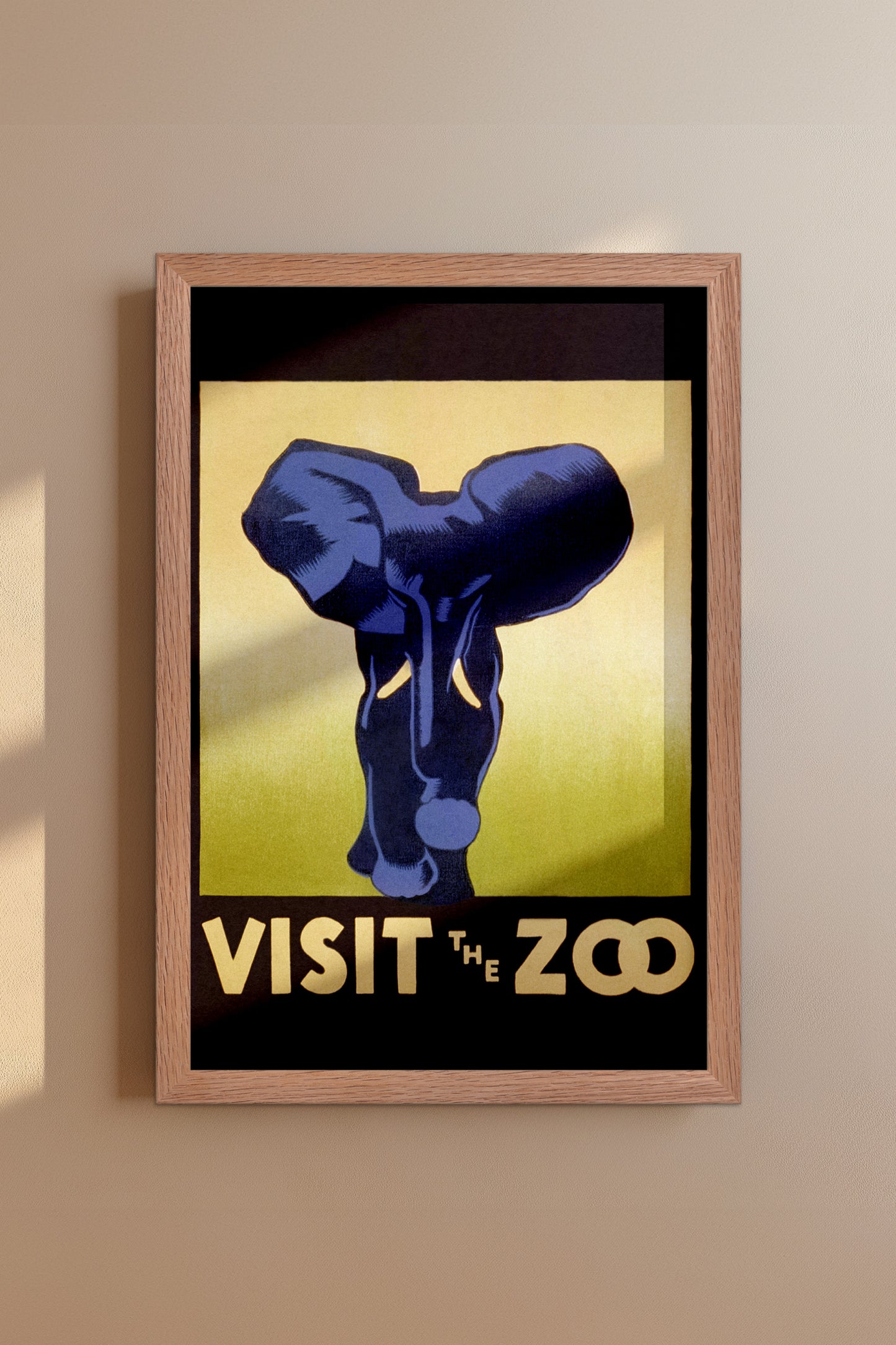 1930's WPA Era Visit The Zoo Vintage Elephant Poster