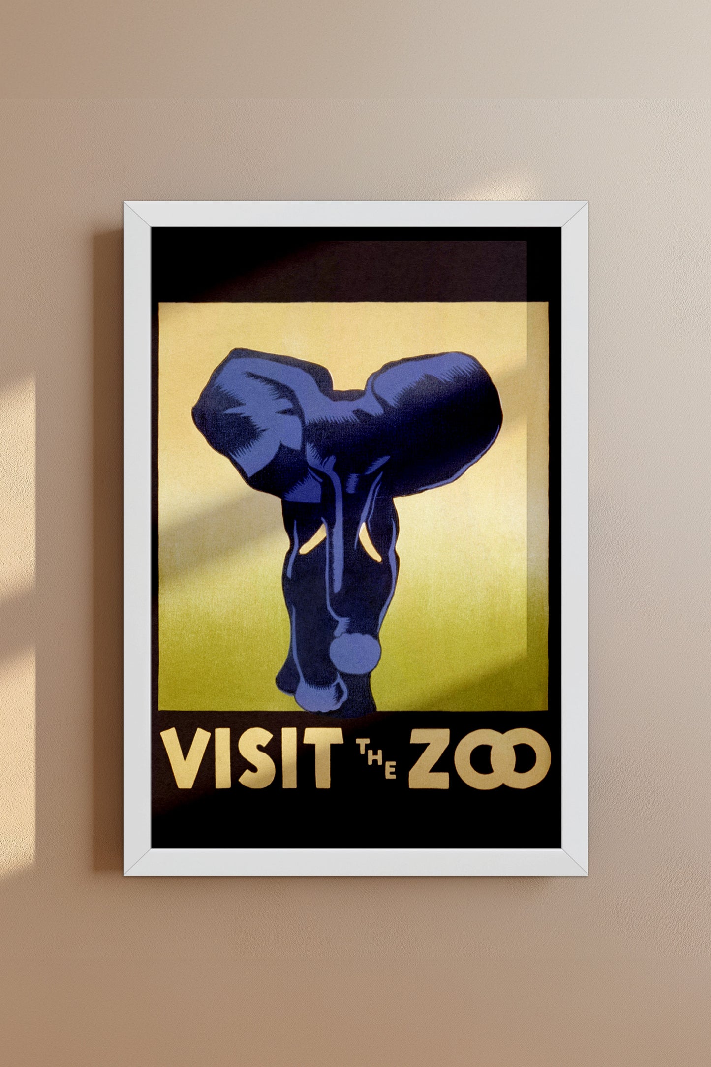 1930's WPA Era Visit The Zoo Vintage Elephant Poster
