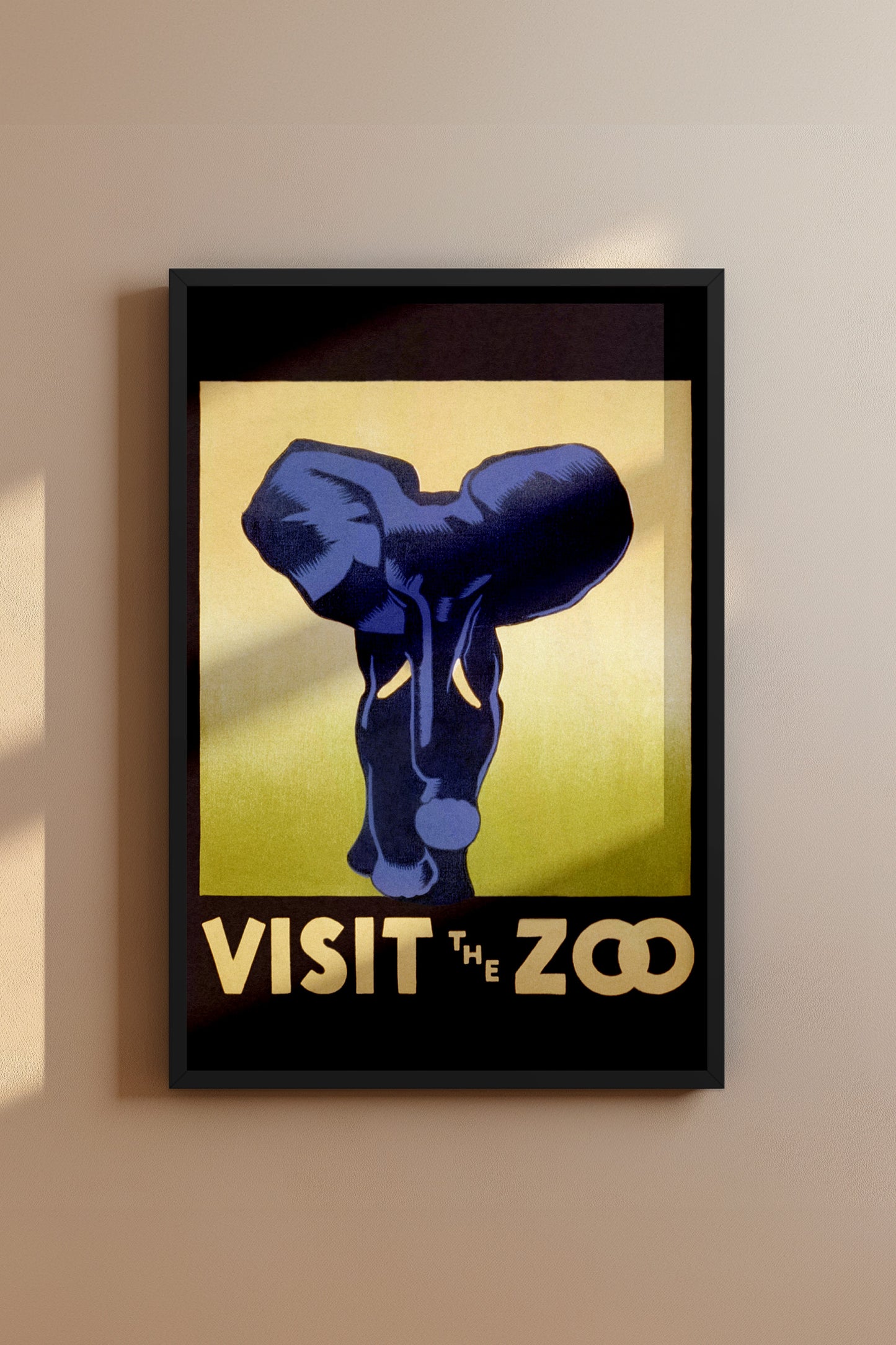 1930's WPA Era Visit The Zoo Vintage Elephant Poster