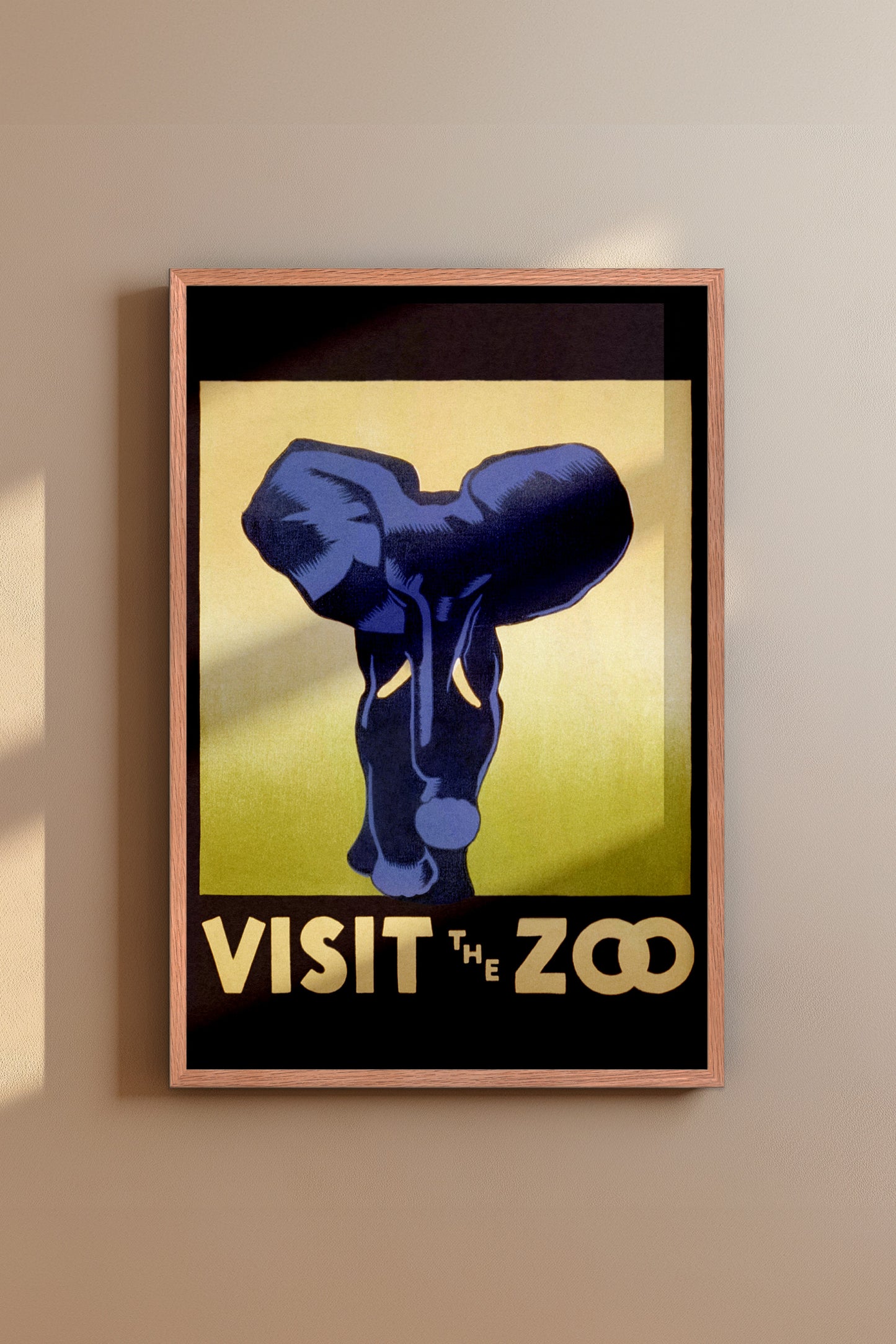 1930's WPA Era Visit The Zoo Vintage Elephant Poster