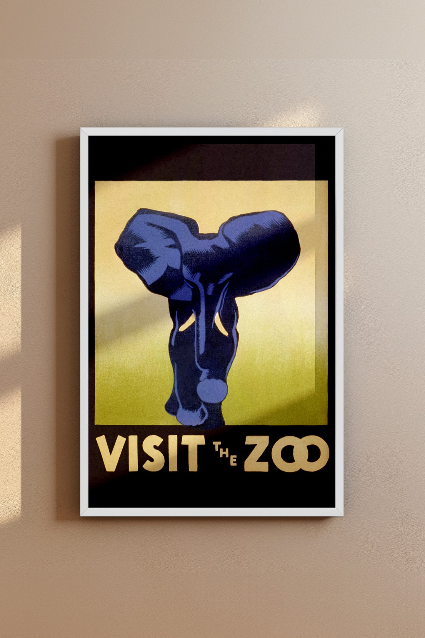 1930's WPA Era Visit The Zoo Vintage Elephant Poster