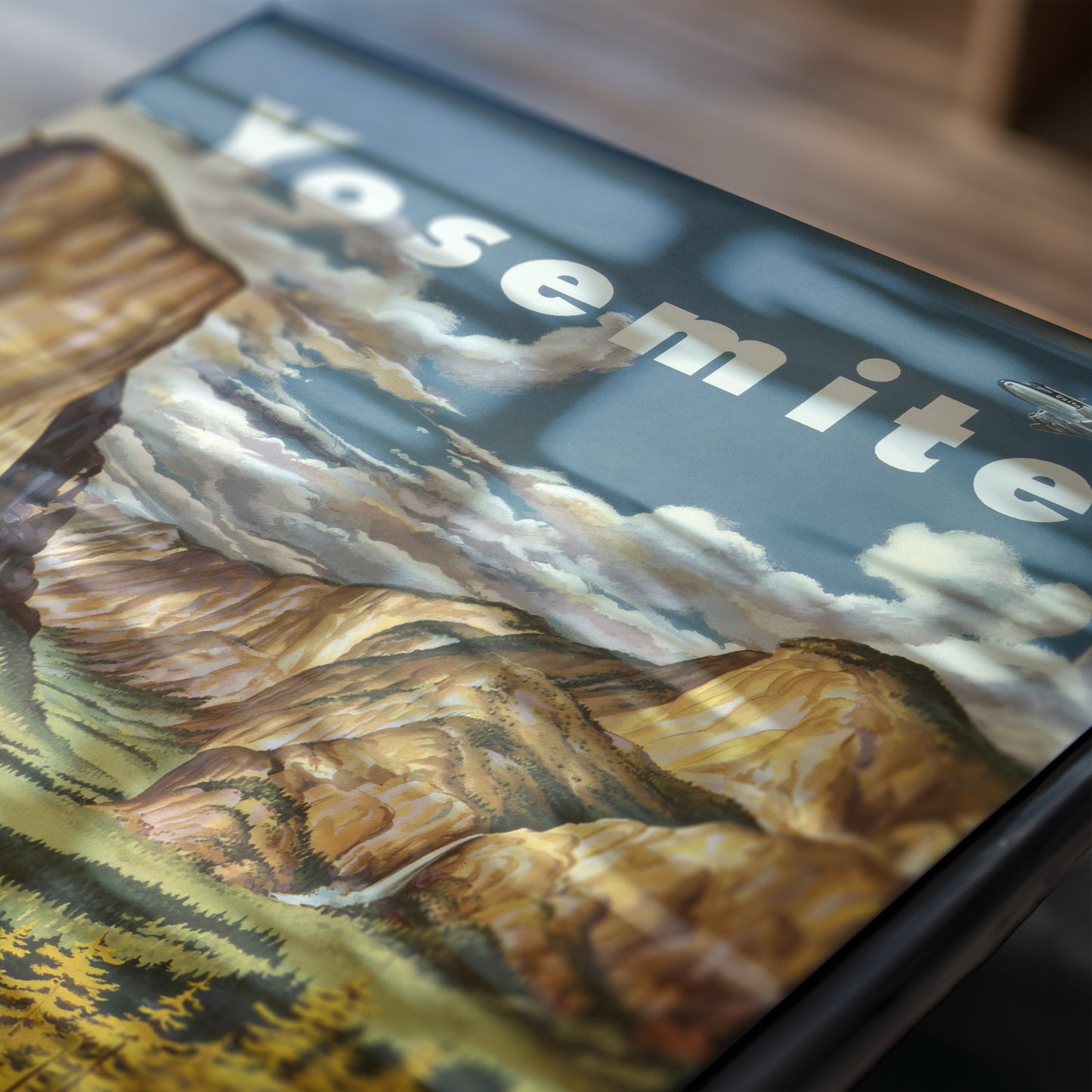 Vintage Yosemite National Park Travel Poster – Mid-Century Landscape Wall Art