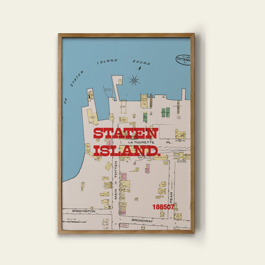 Staten Island Map Print