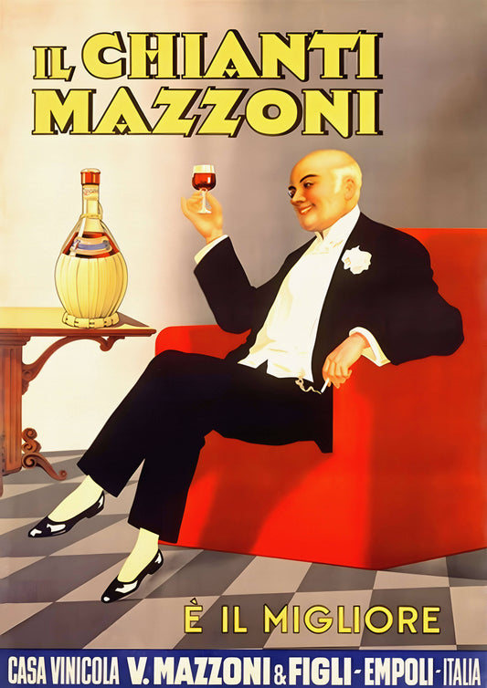 Cappiello's Toast to the Twenties: Decoding Chianti Mazzoni's Art Deco Charm