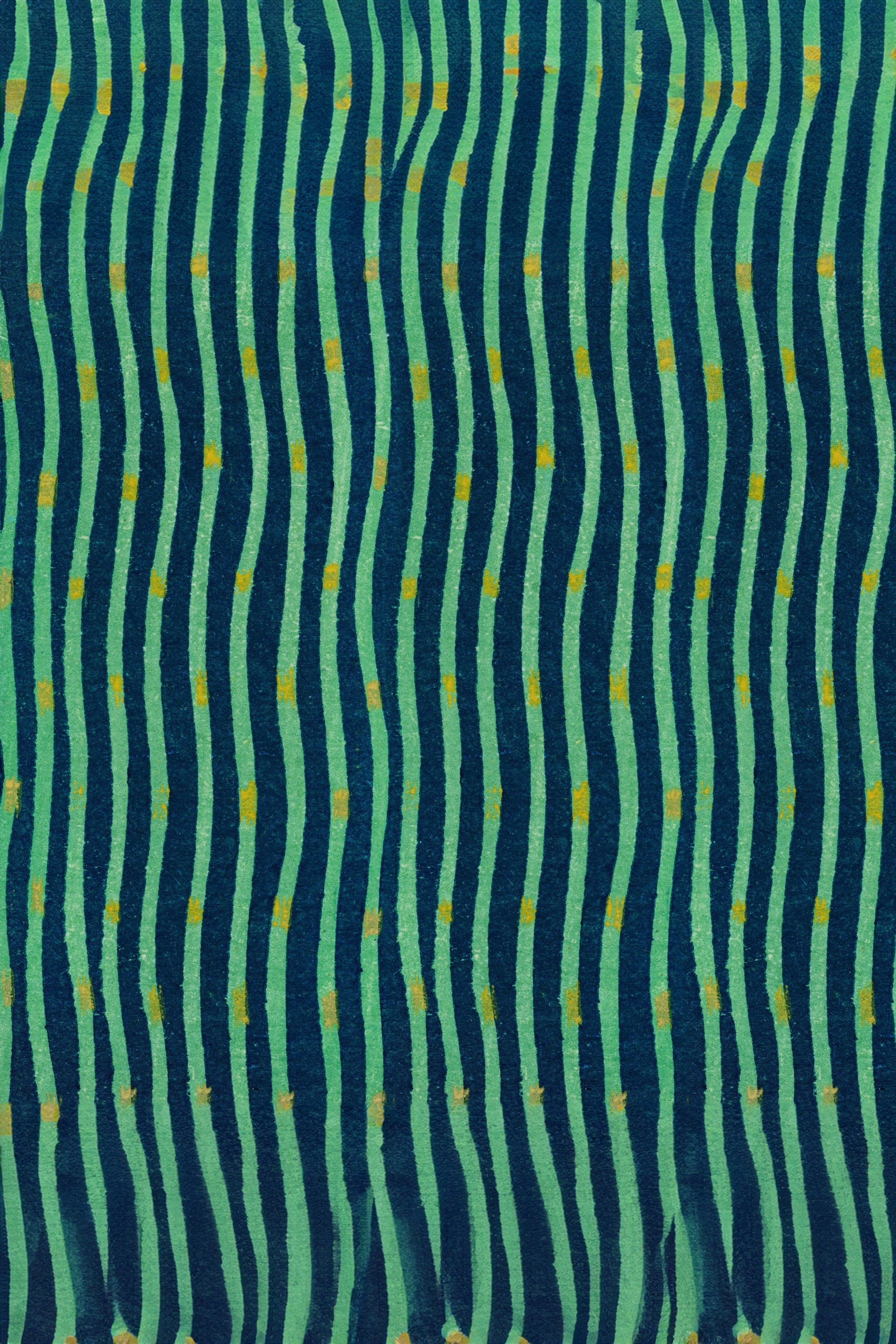 Verdant Rhythms Unveiled: The Story Behind a Japanese Woodblock Textile Prints
