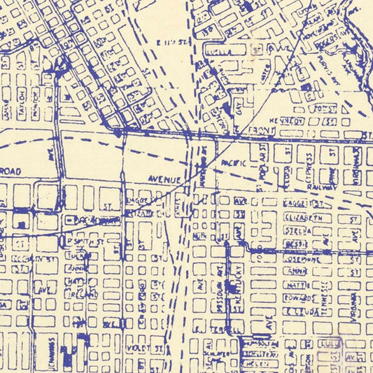 Vintage Map of Fort Worth, Texas 1917