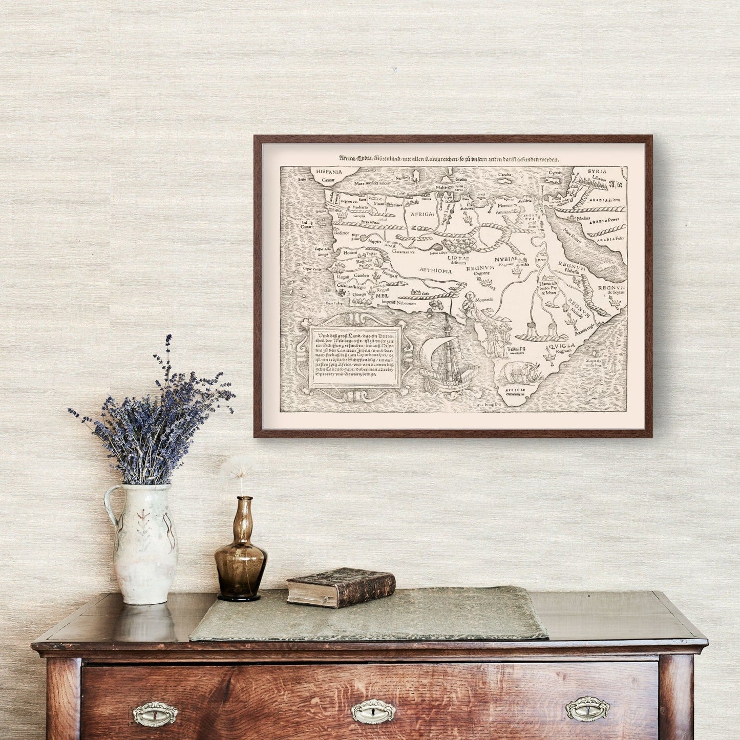 Vintage Africa Map 1574