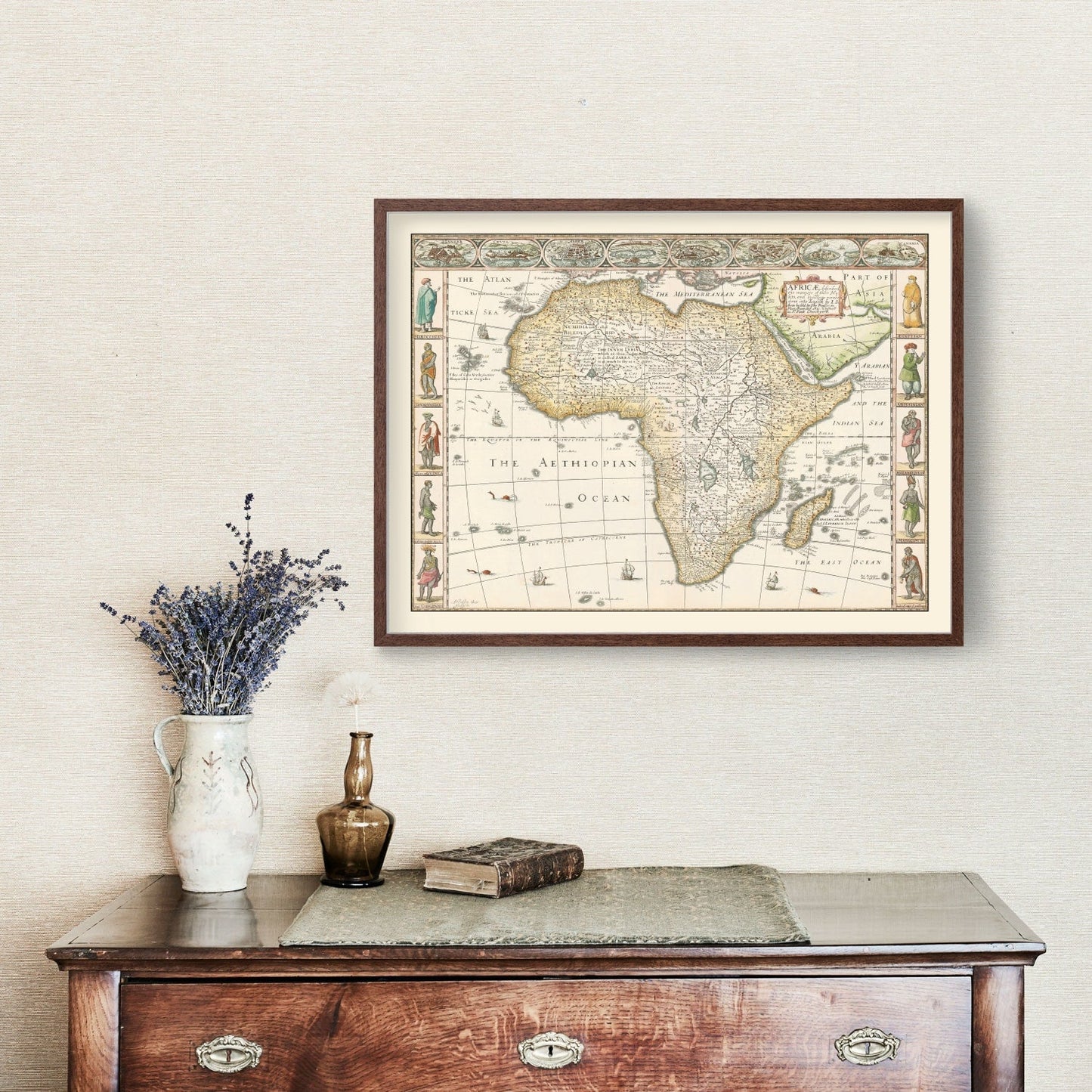 Vintage Africa Map 1626