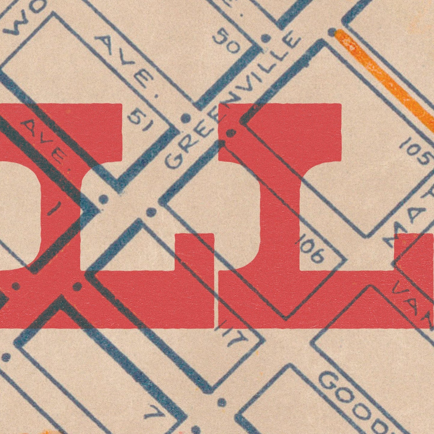 Dallas Map I Print