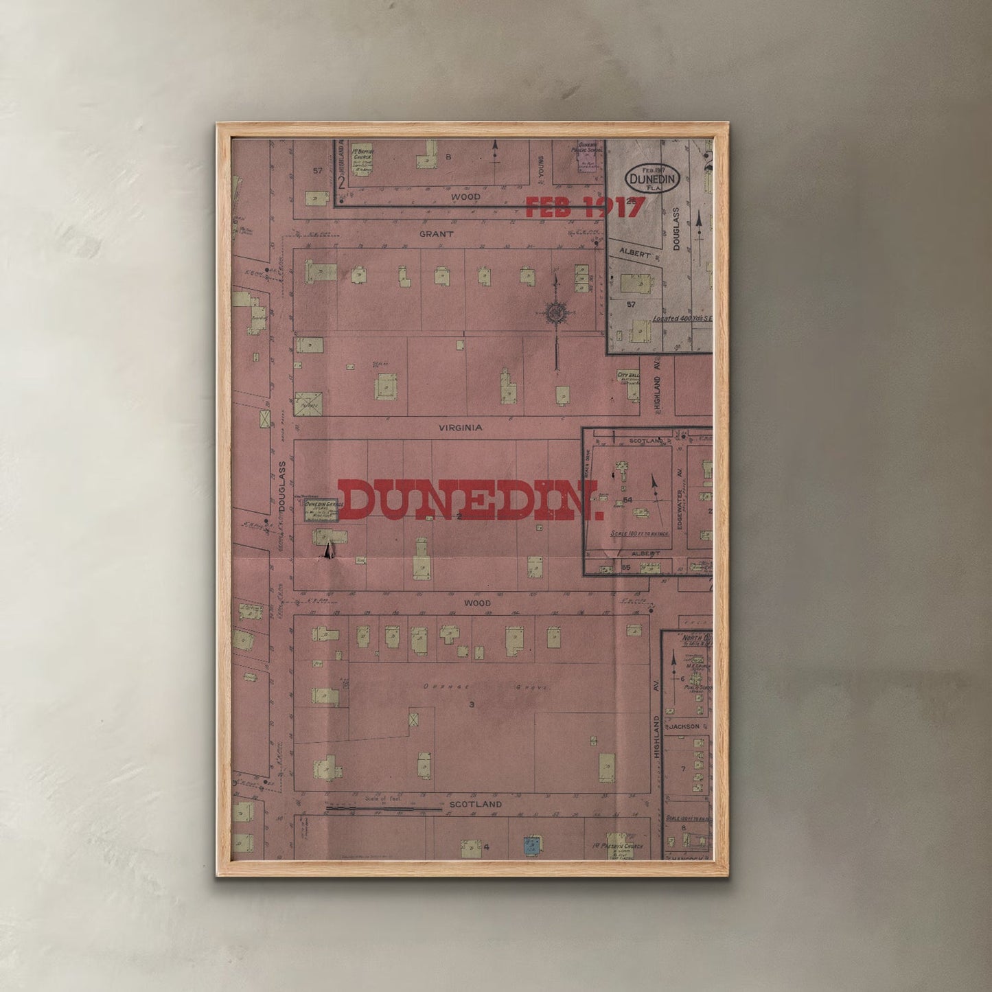 Dunedin Map Print