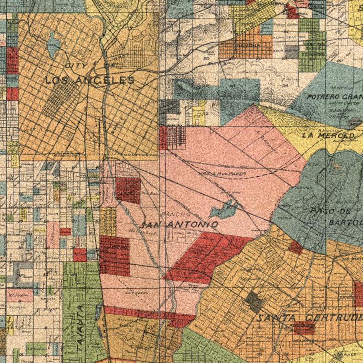 Los Angeles County Map Print