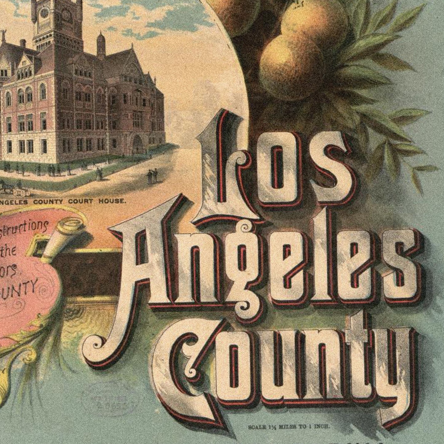 Los Angeles County Map Print