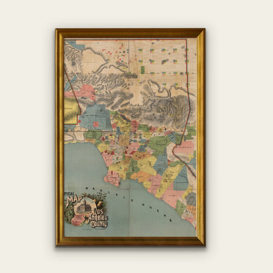 Los Angeles County Map Print