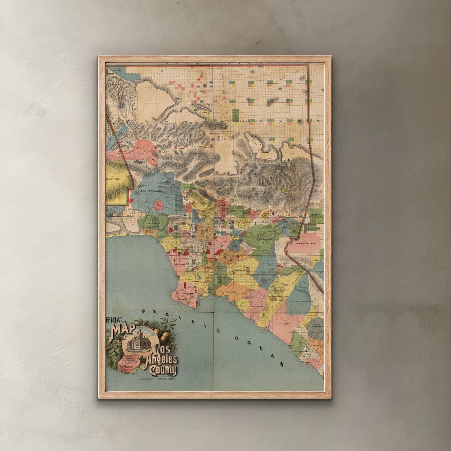 Los Angeles County Map Print