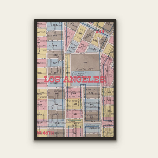 Los Angeles Map II Print