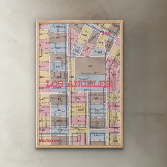Los Angeles Map II Print