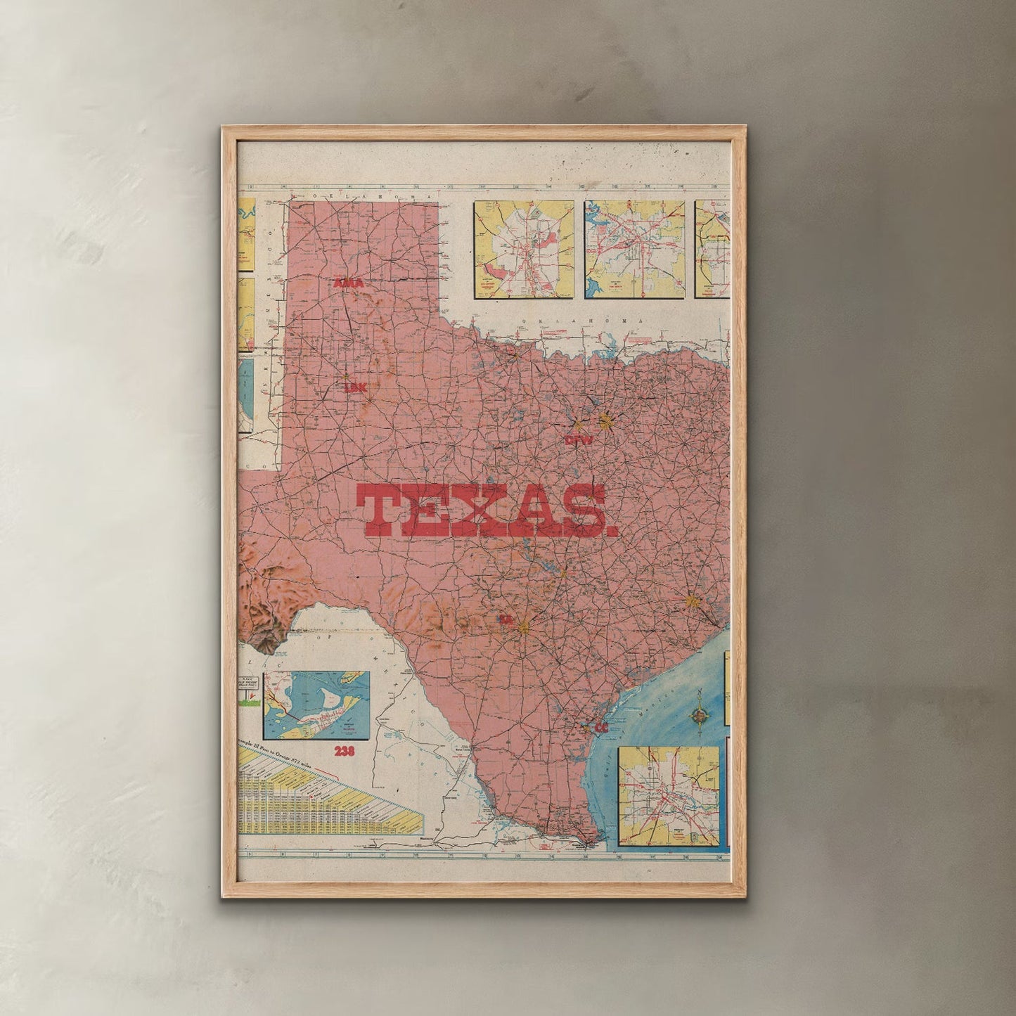 Texas State Map I Print