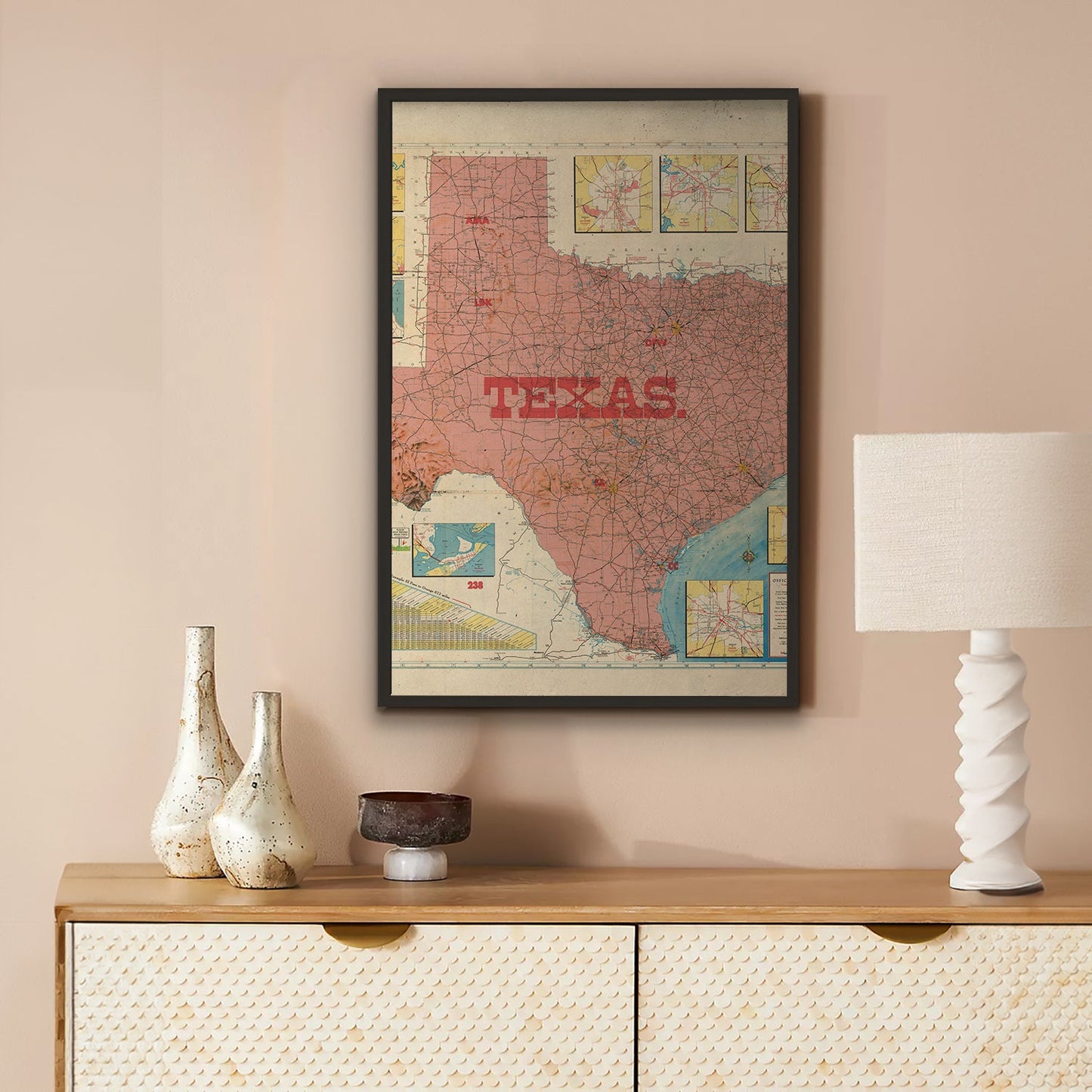 Texas State Map I Print