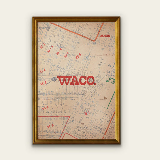 Waco Map Print