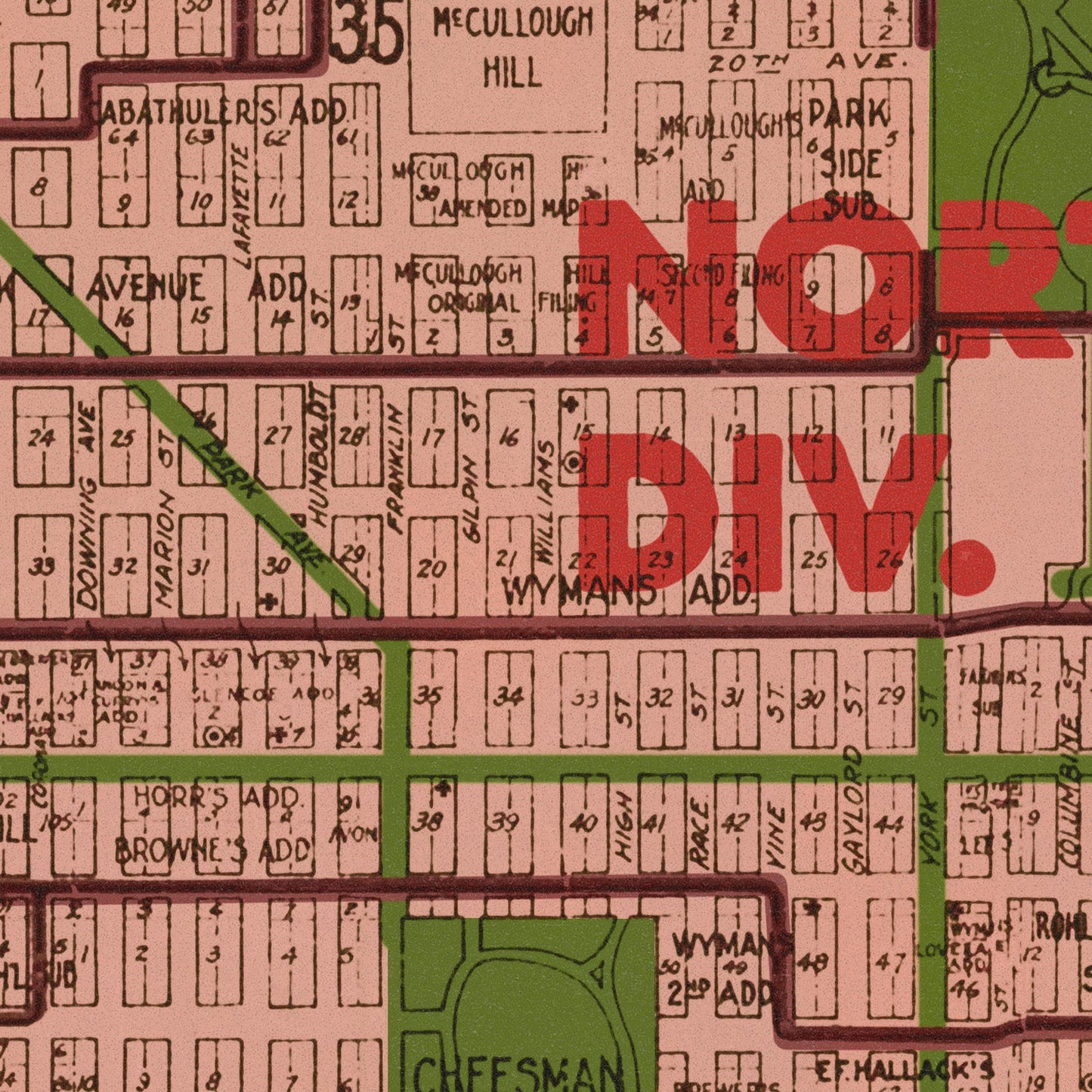 Denver Map Print