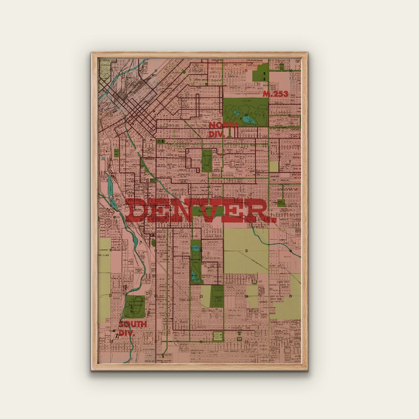 Denver Map Print
