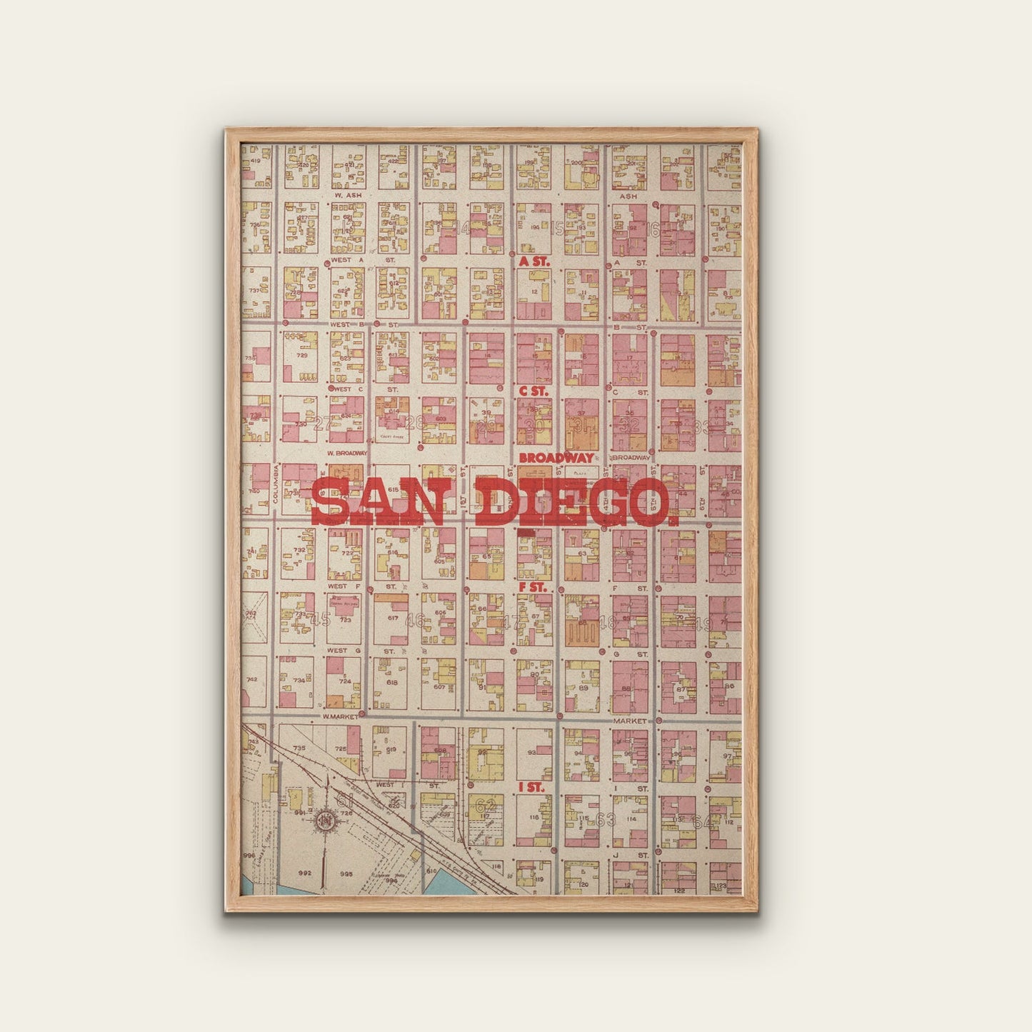 San Diego Map Print