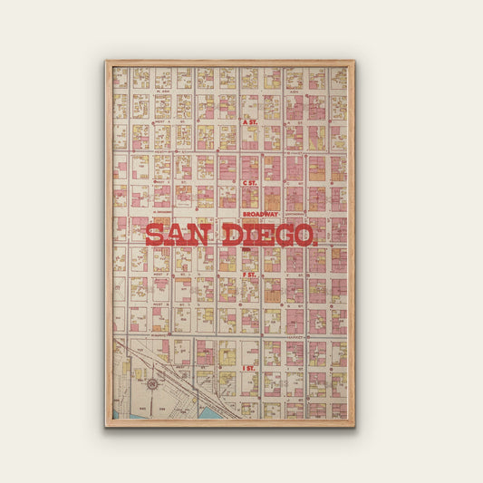San Diego Map Print