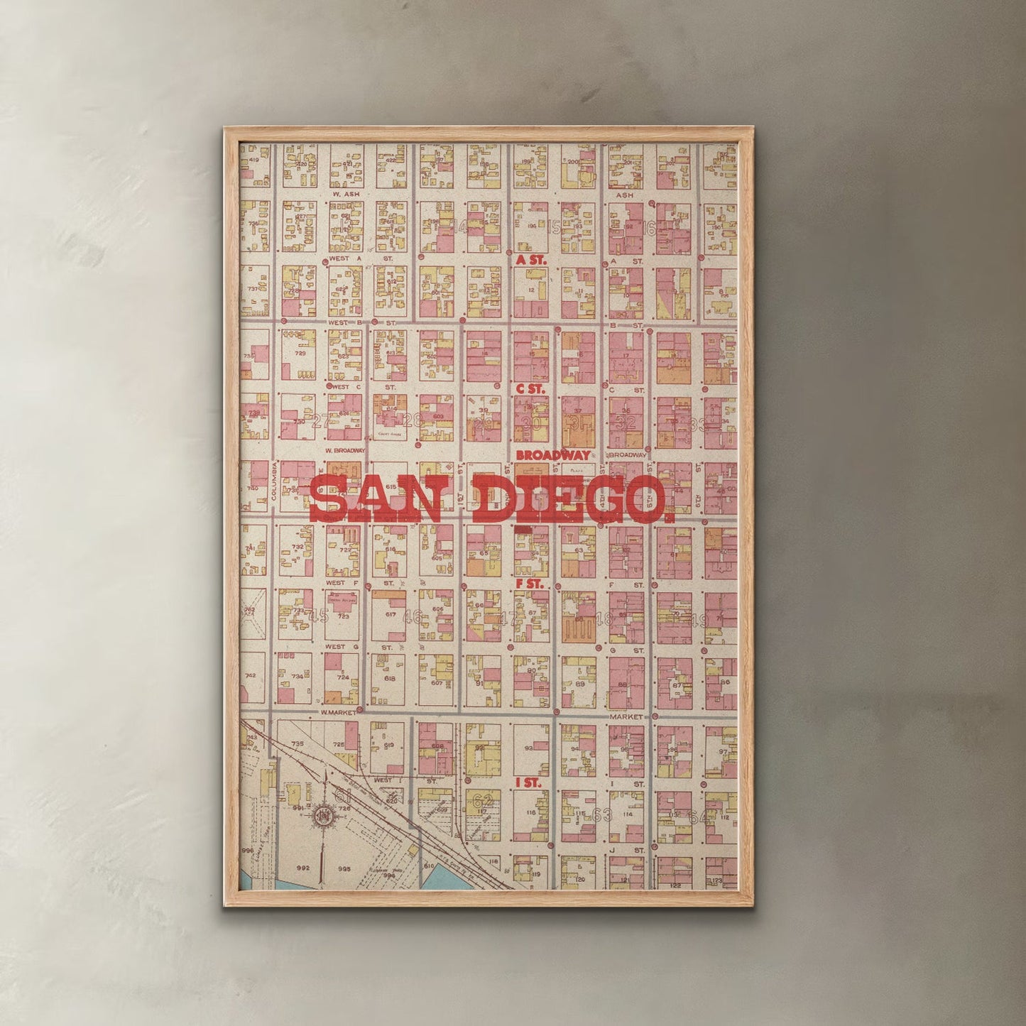 San Diego Map Print
