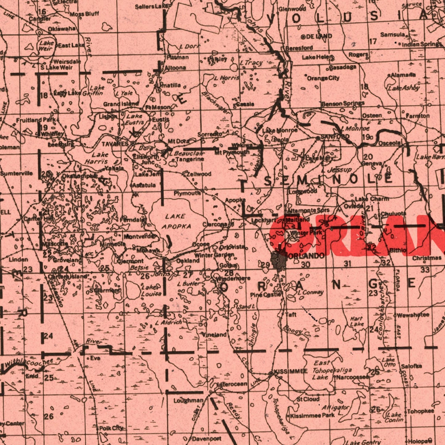 Florida State Map Print