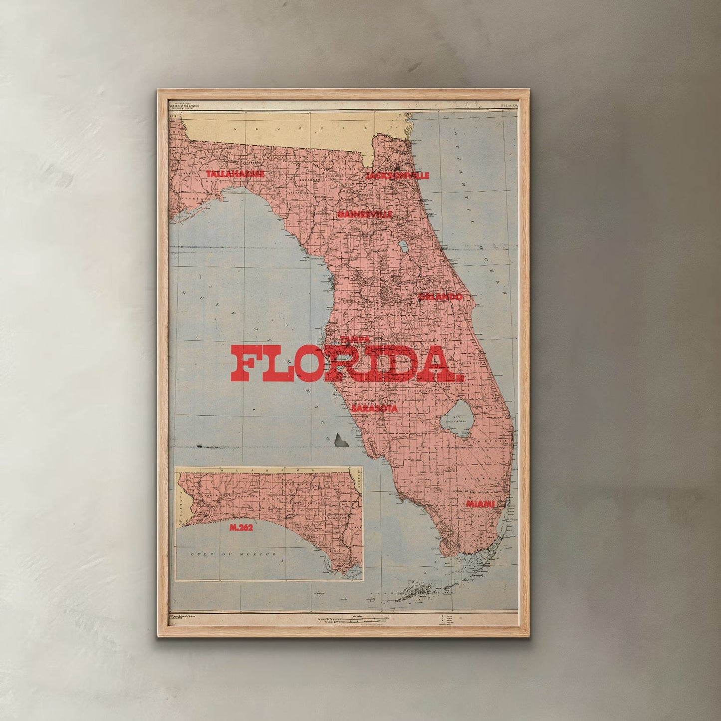Florida State Map Print