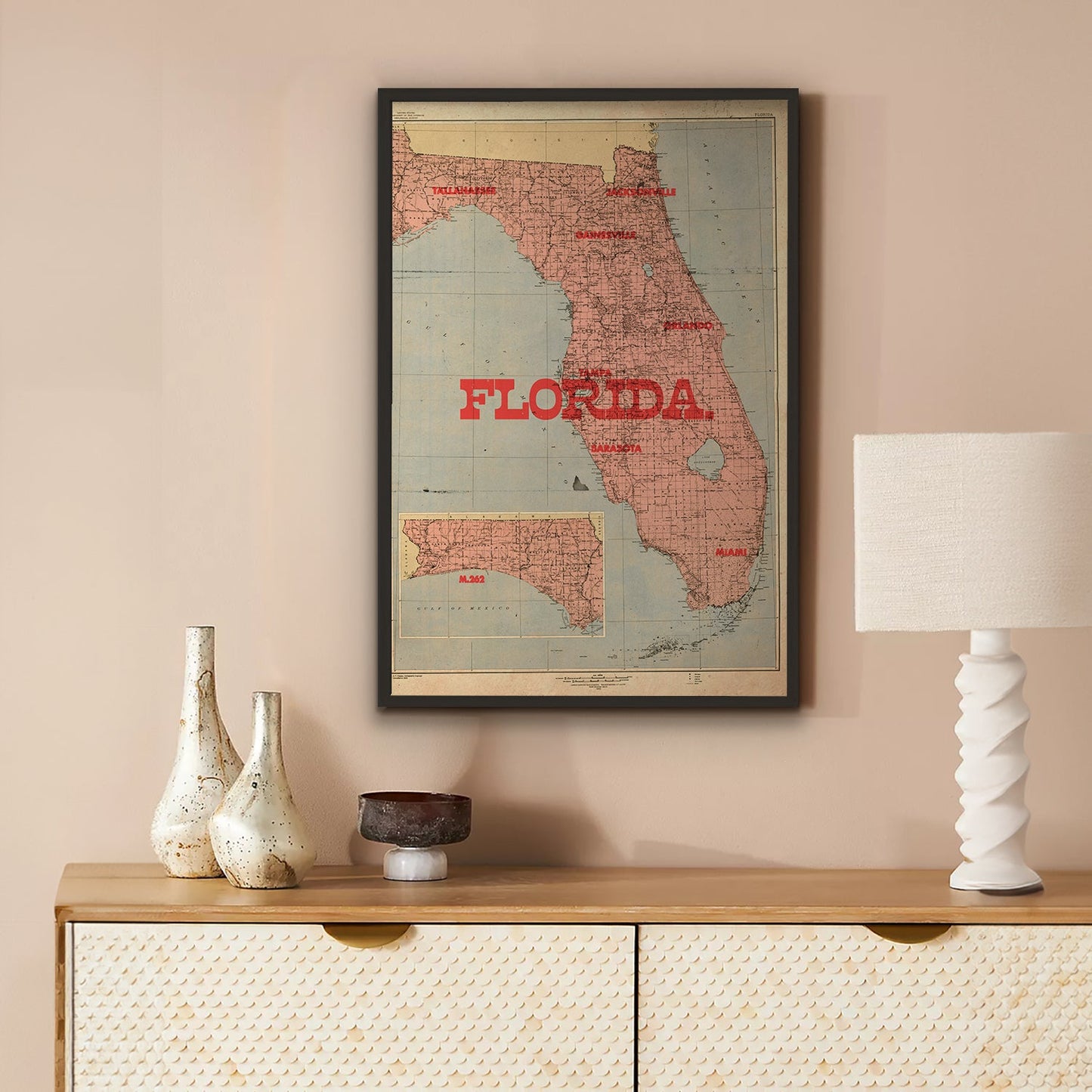 Florida State Map Print