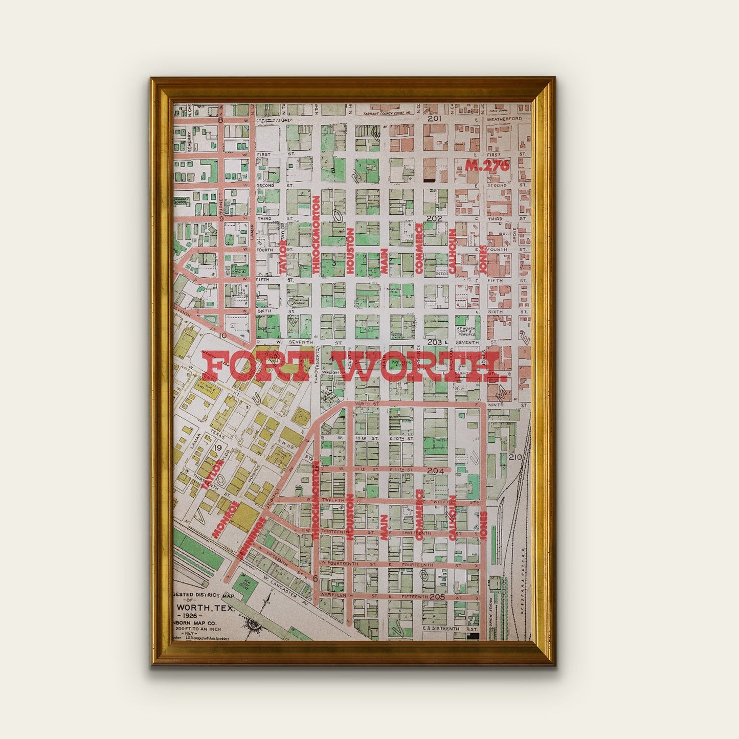 Fort Worth Map Print