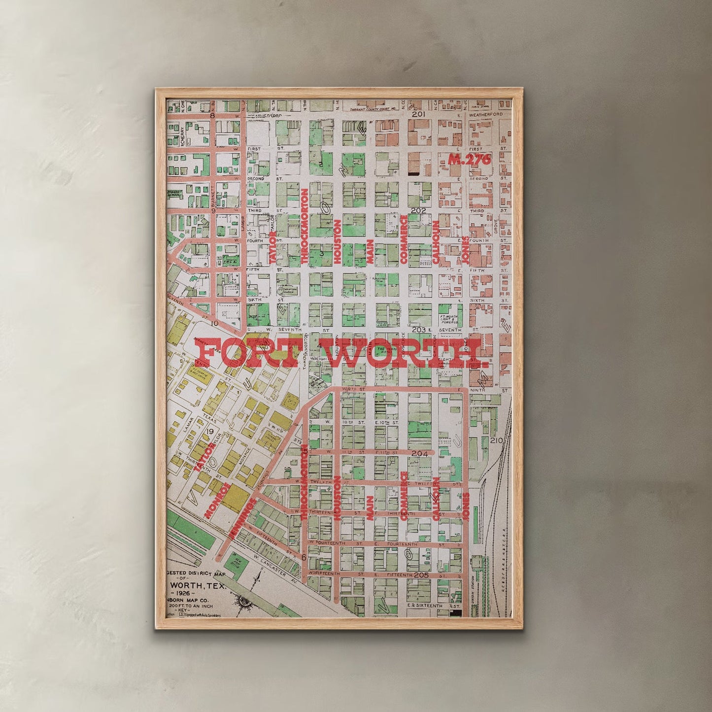 Fort Worth Map Print