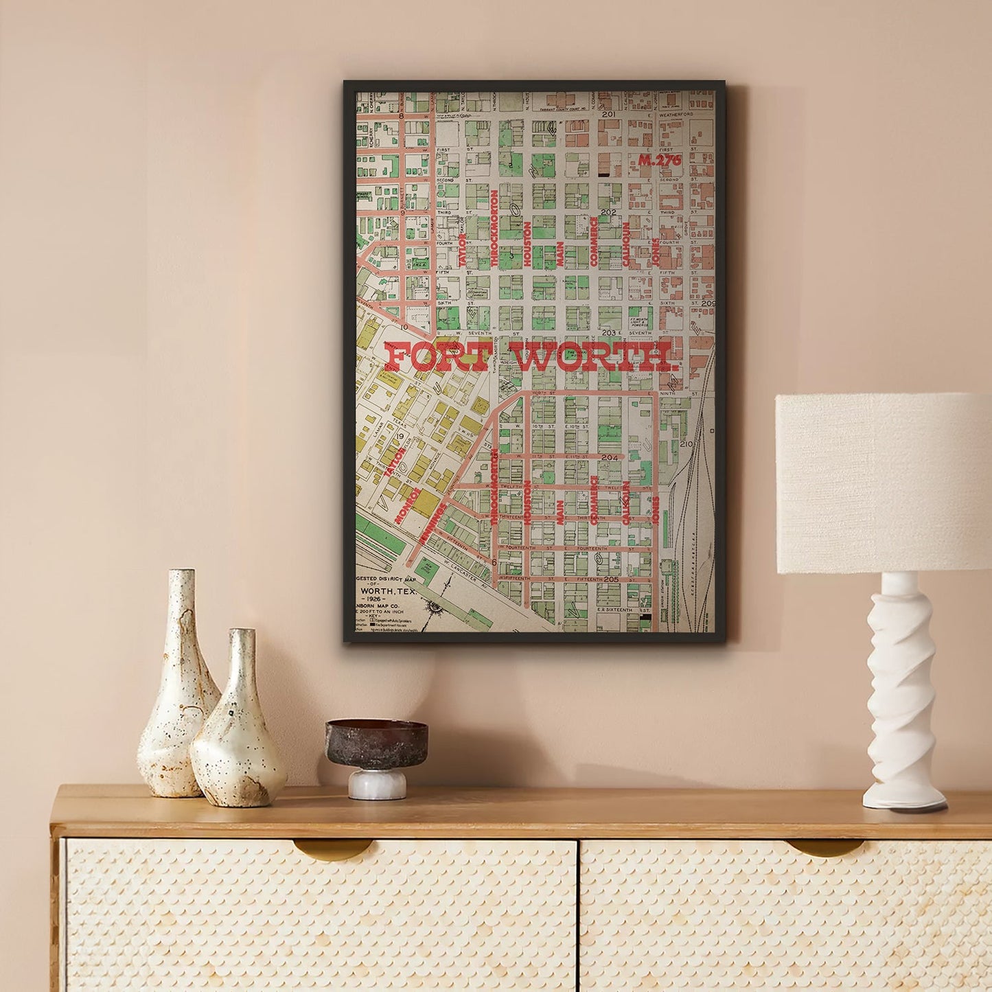 Fort Worth Map Print