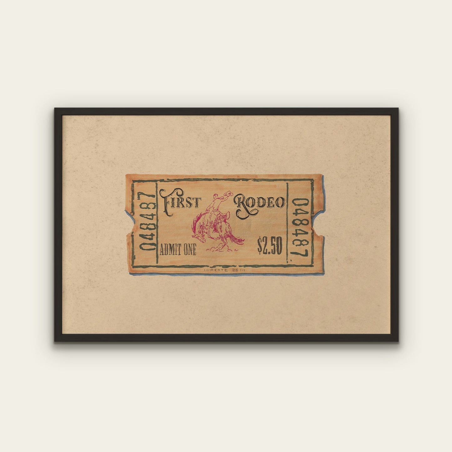First Rodeo Ticket Print