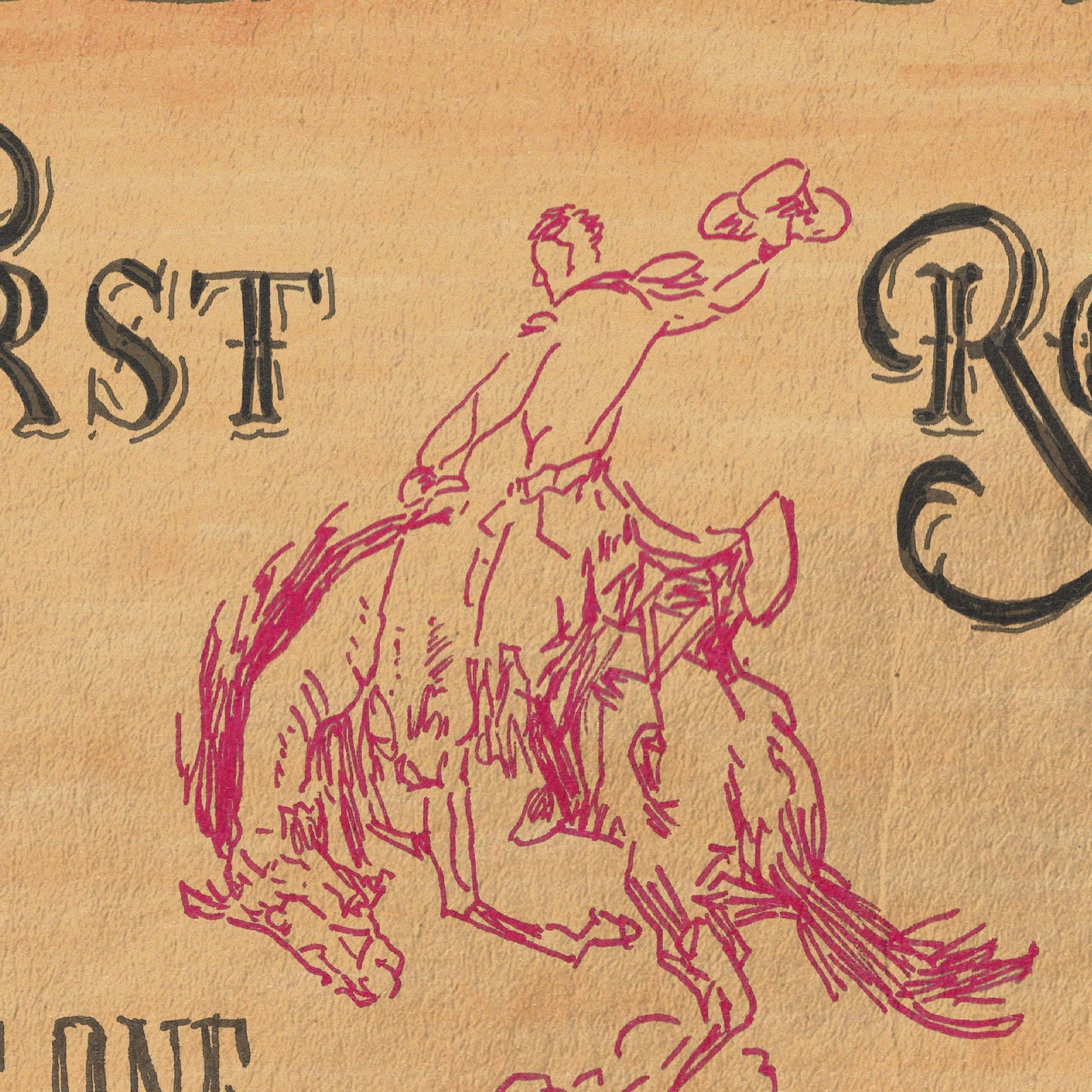 First Rodeo Ticket Print