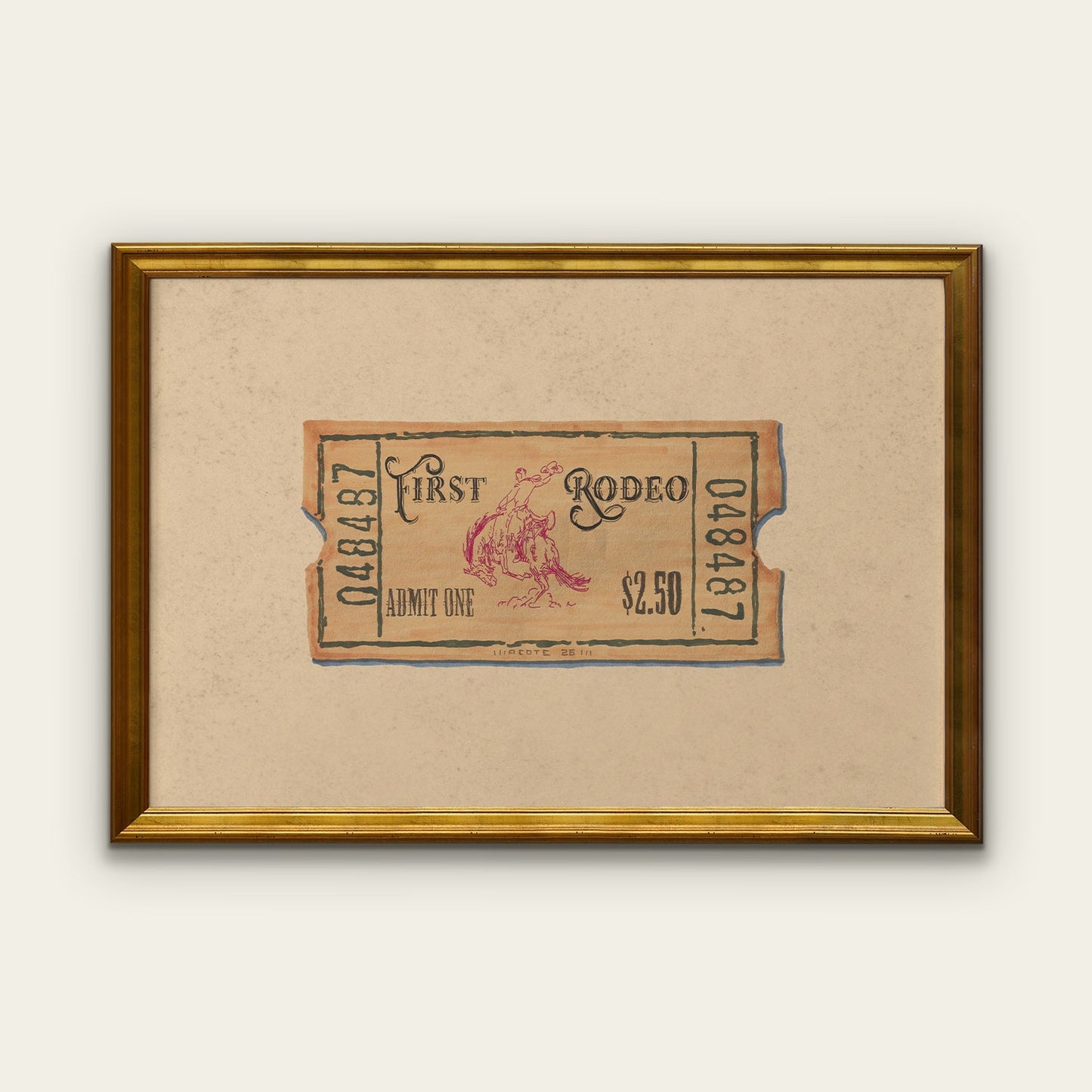 First Rodeo Ticket Print