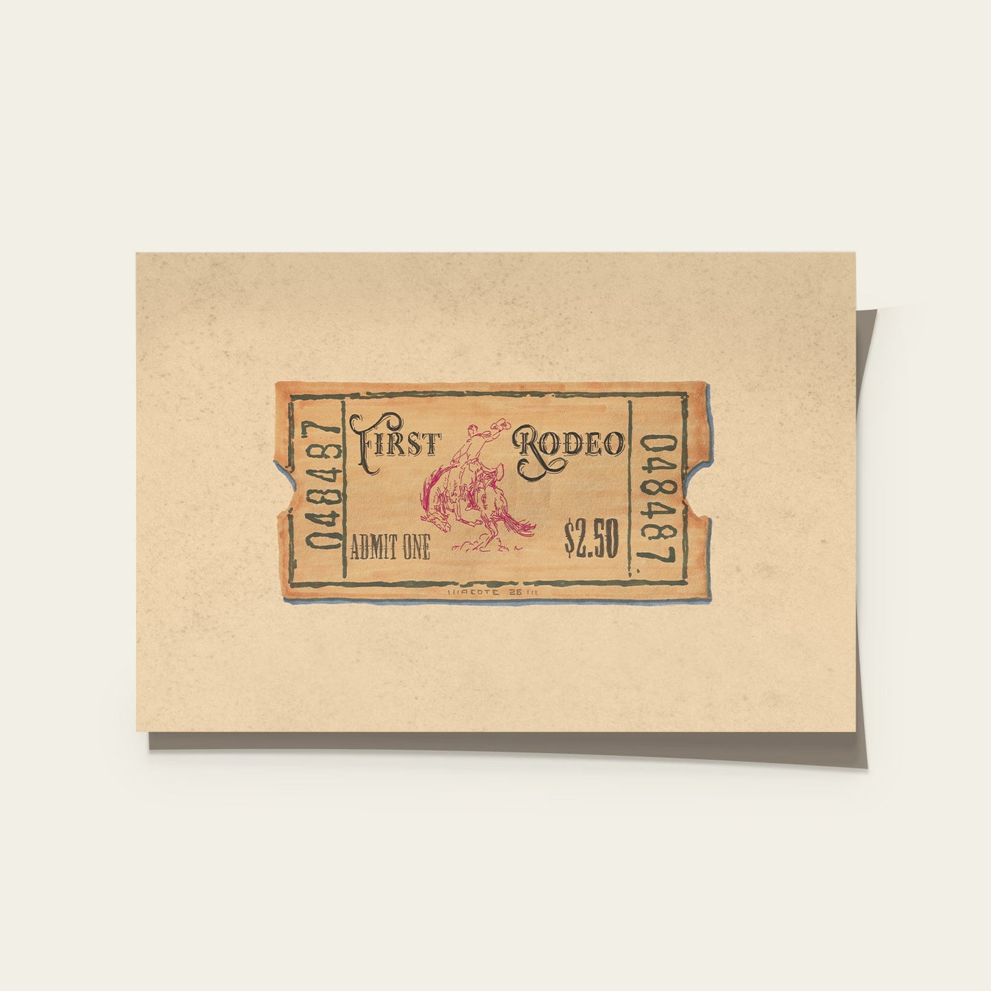 First Rodeo Ticket Print
