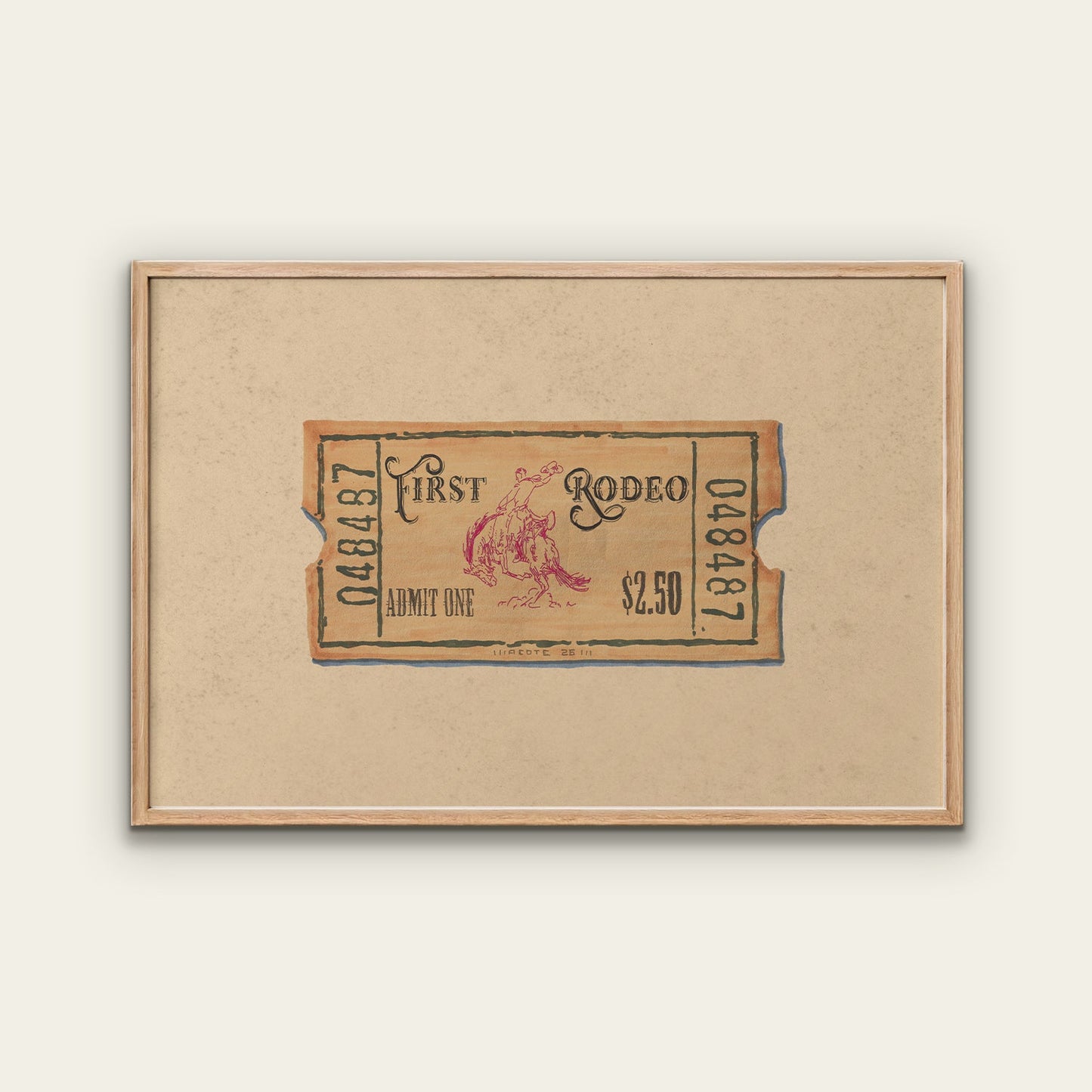 First Rodeo Ticket Print
