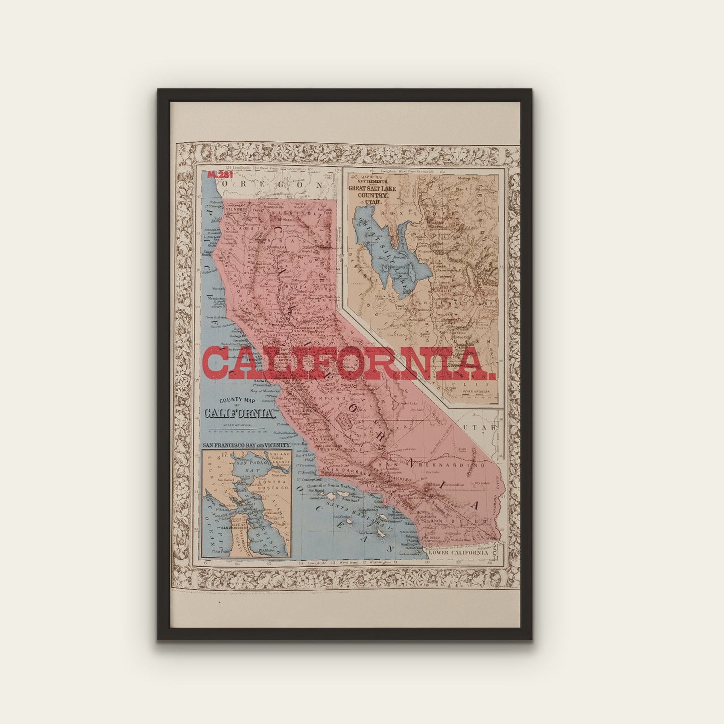 California State Map Print
