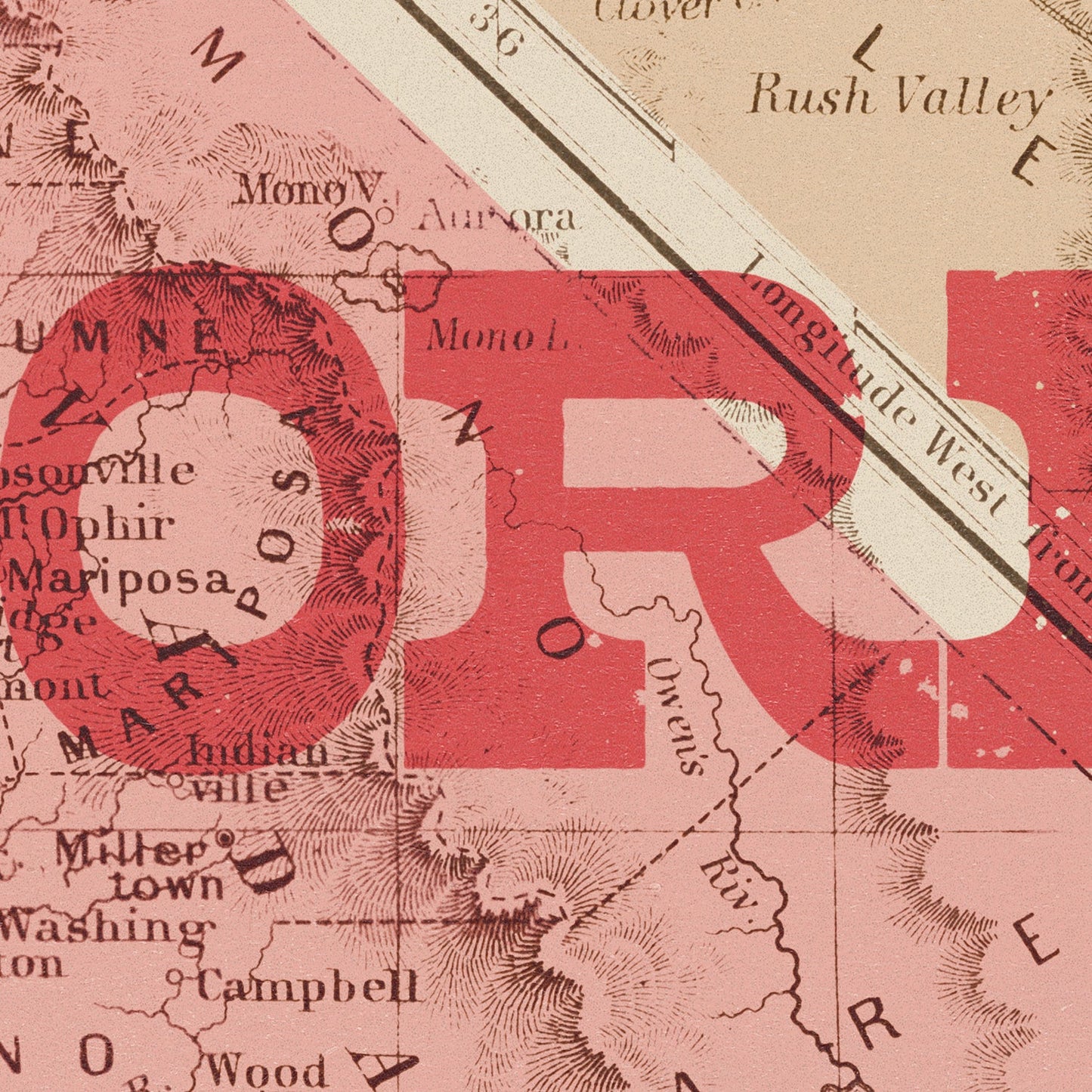 California State Map Print