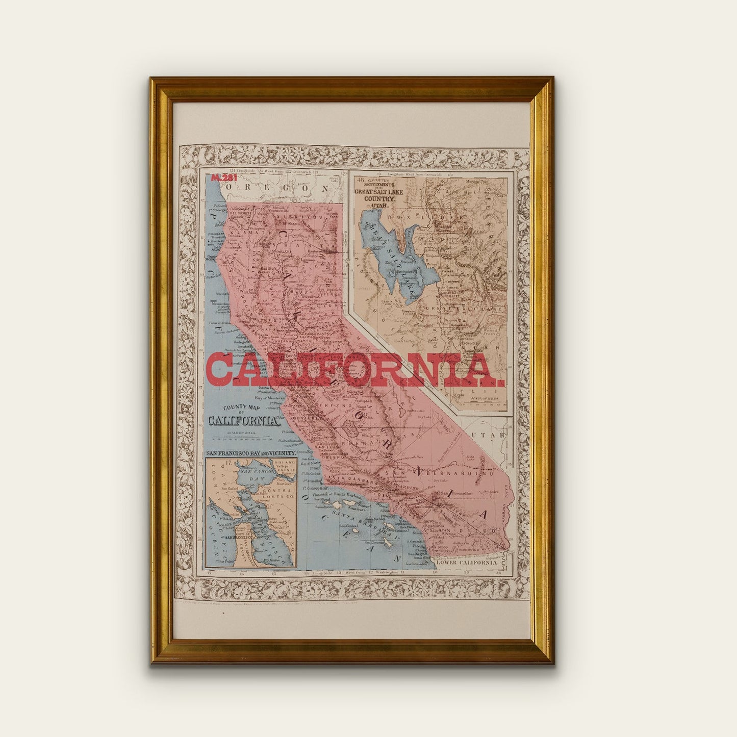 California State Map Print