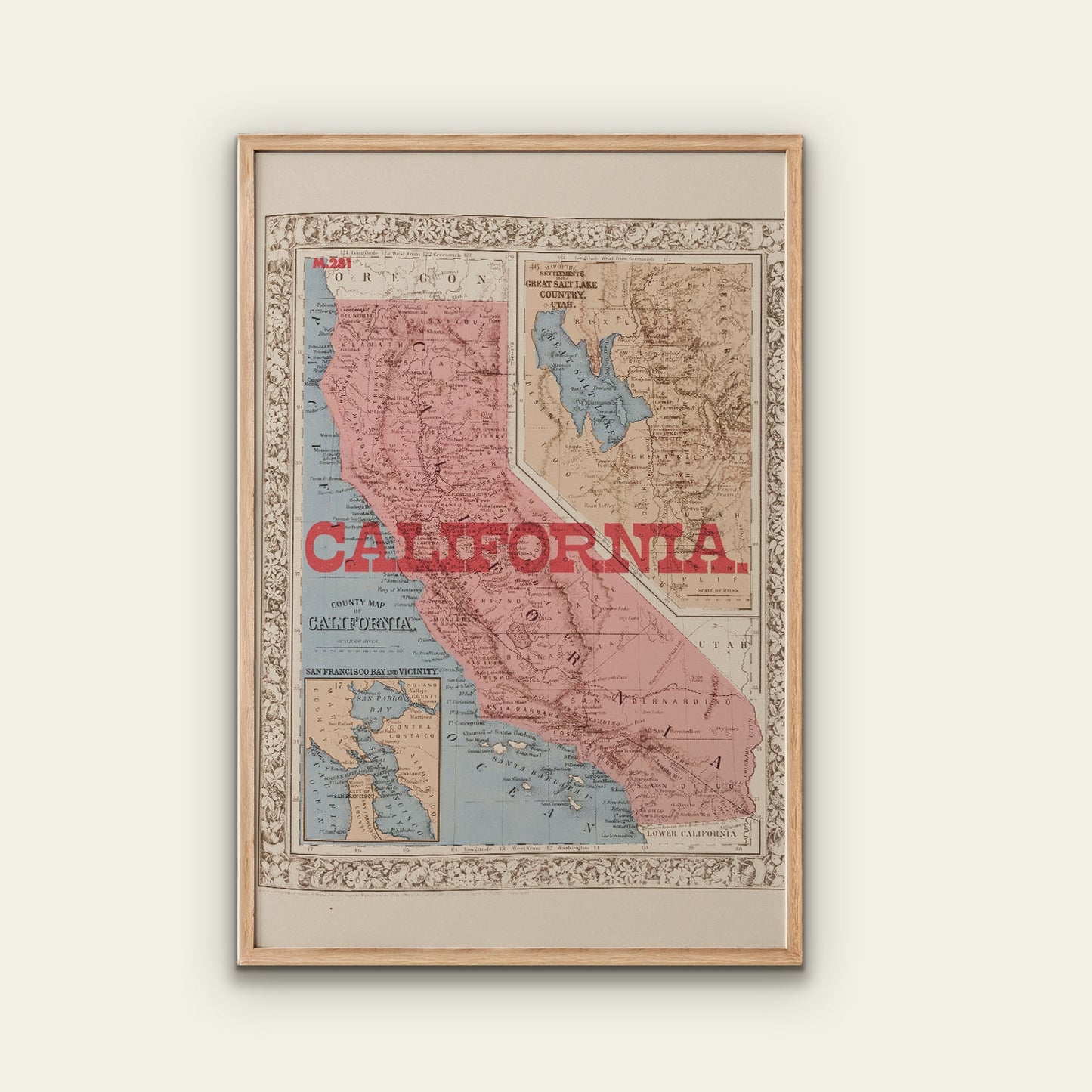 California State Map Print