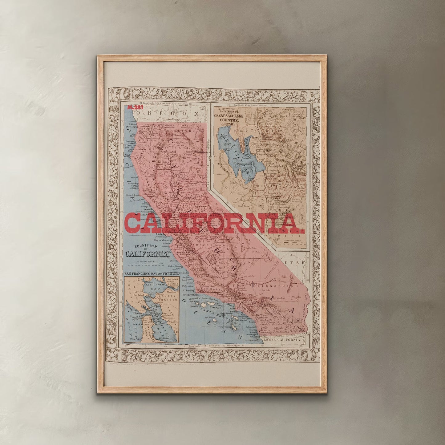 California State Map Print