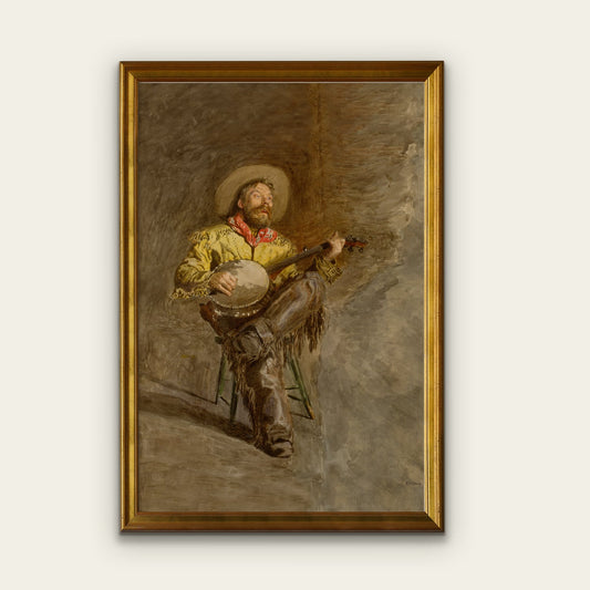 Cowboy Singing Print