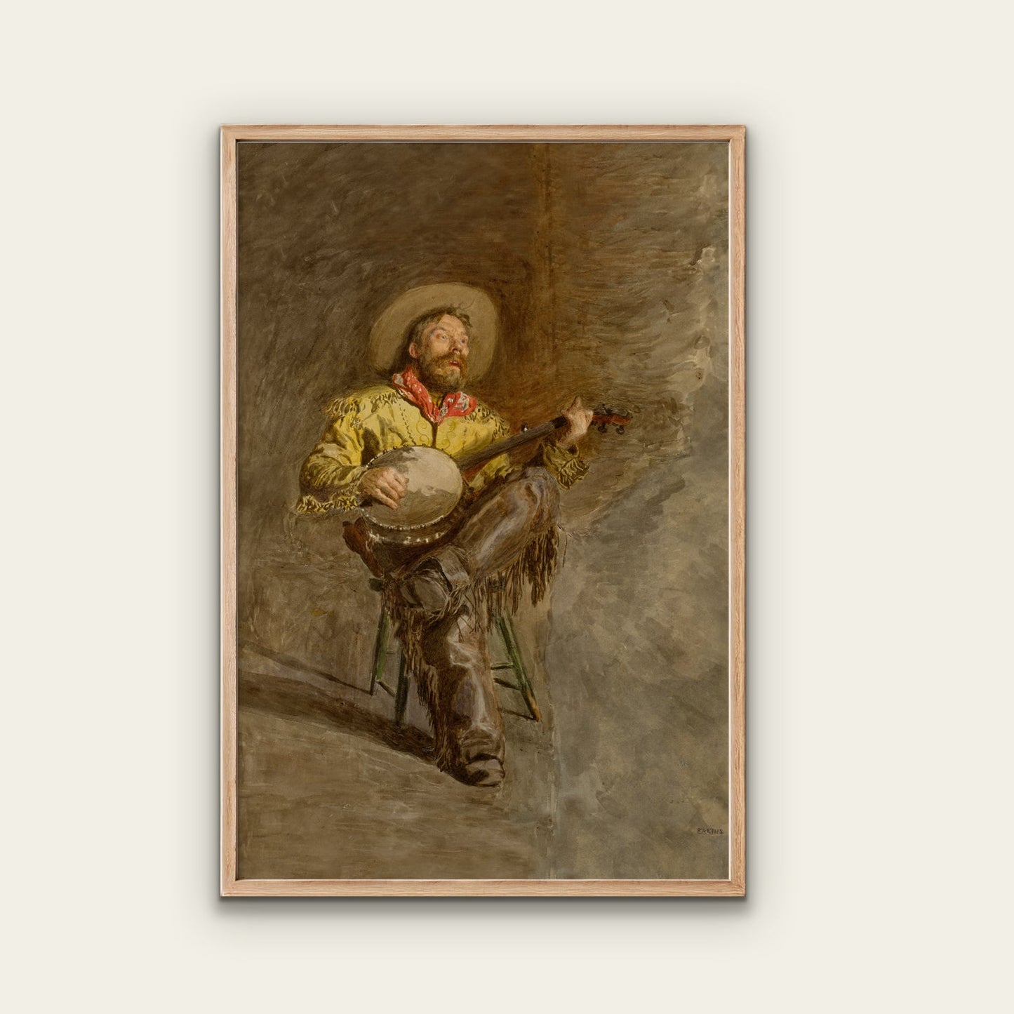 Cowboy Singing Print
