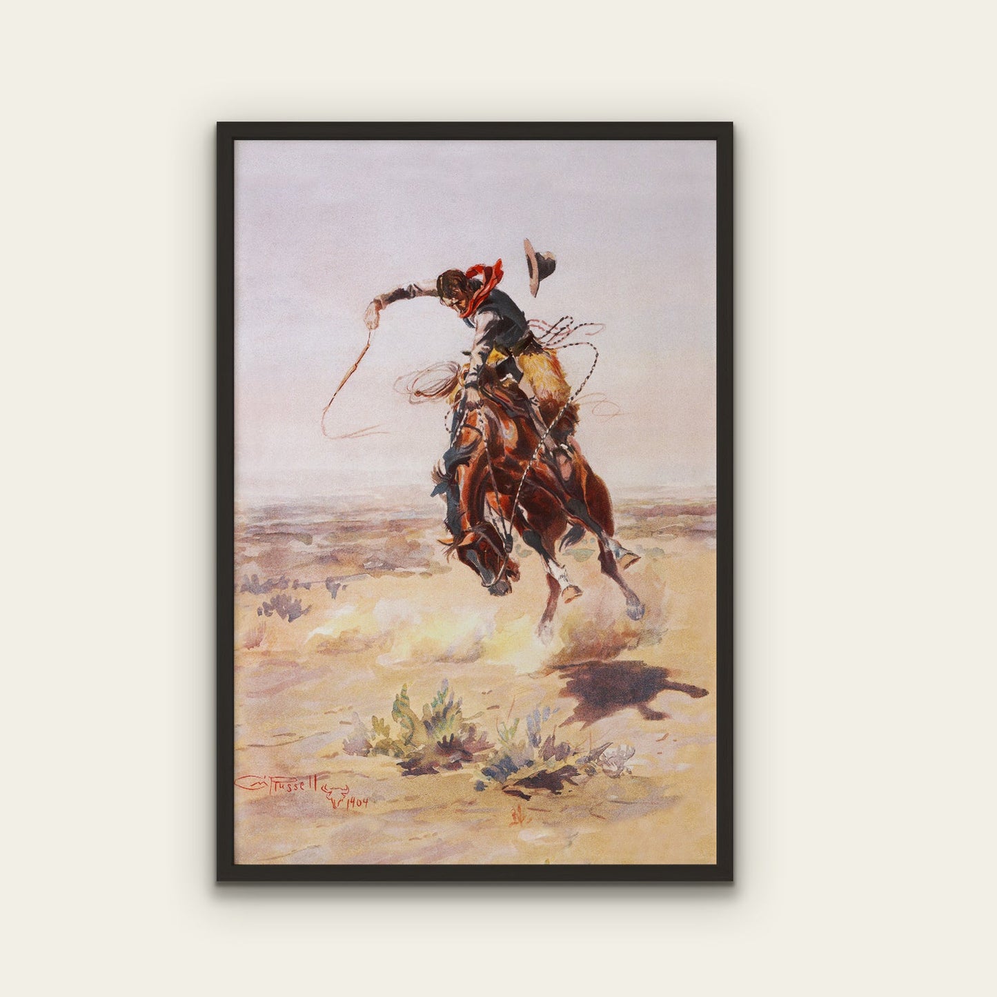 Bucking Horse Print