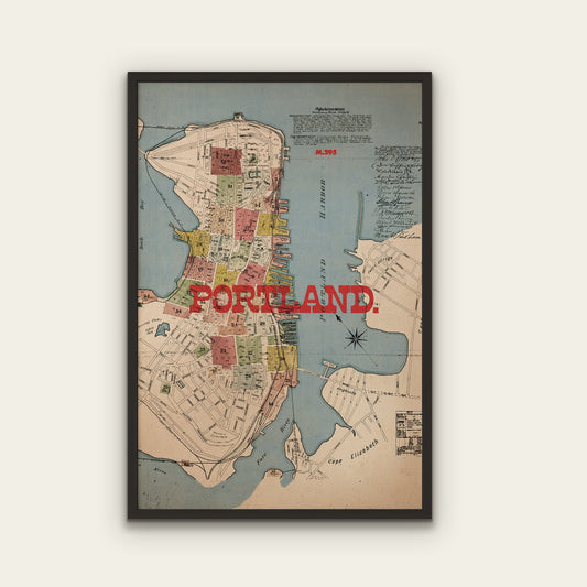 Portland Maine Map Print
