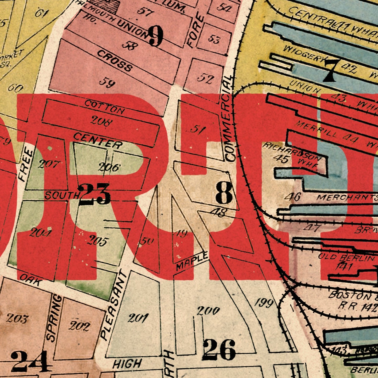 Portland Maine Map Print